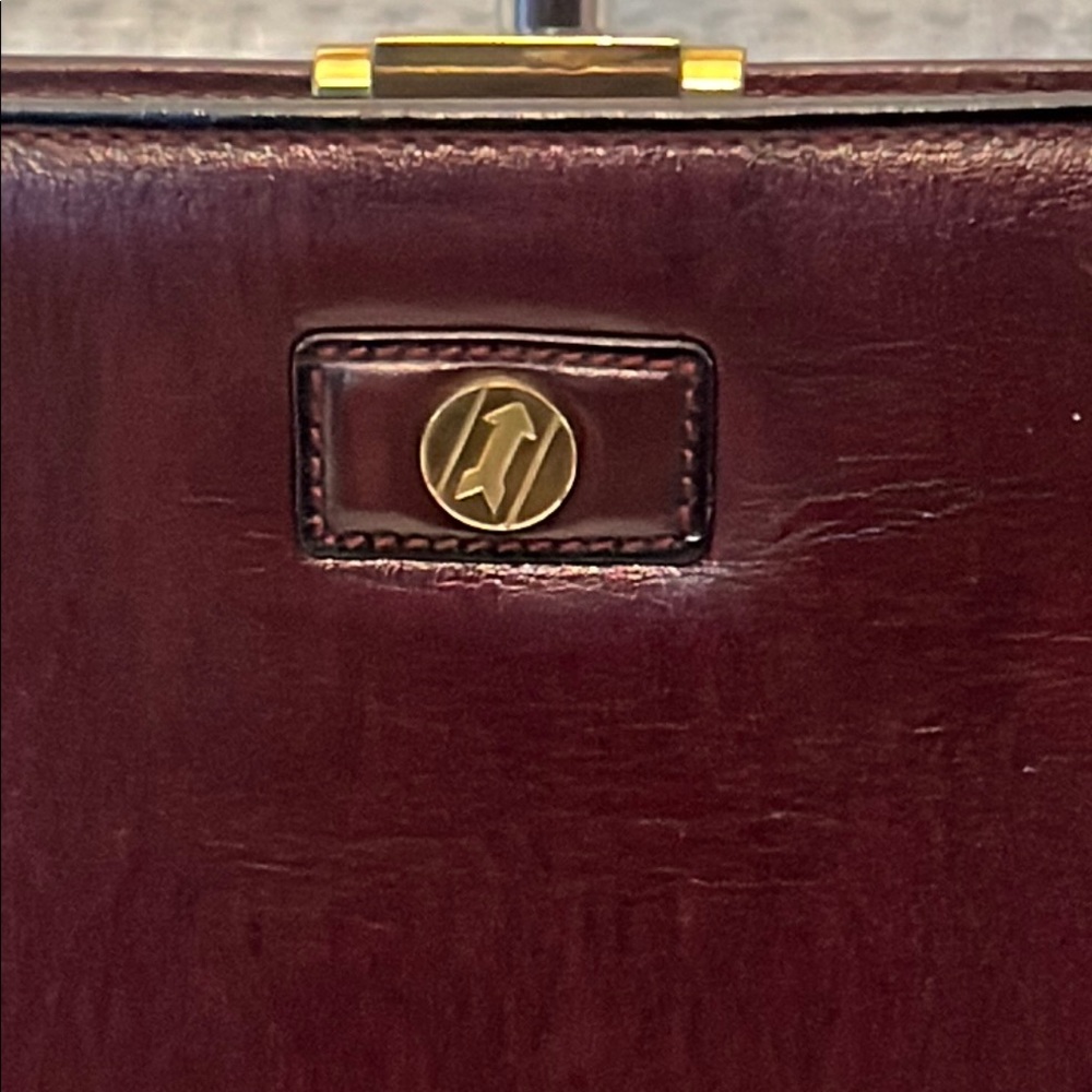 Goldpfeil Burgundy Leather Shoulder Bag  (REHAB) - Picture 4 of 13